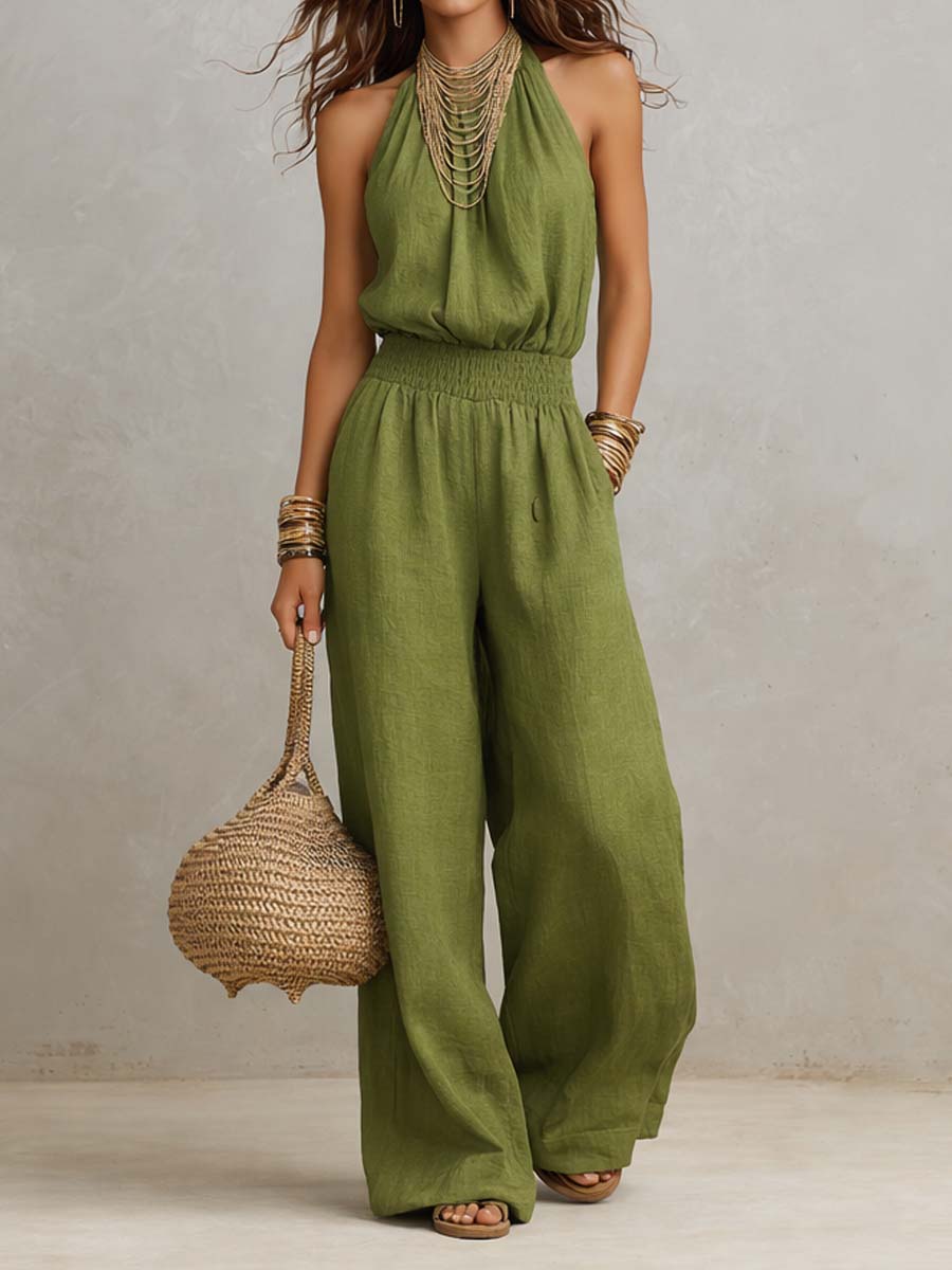 Valeria | Elegant Halter Jumpsuit