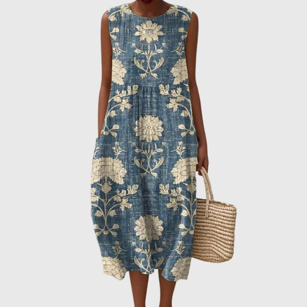 Belle | Boho Stiliaus Midi Suknelė