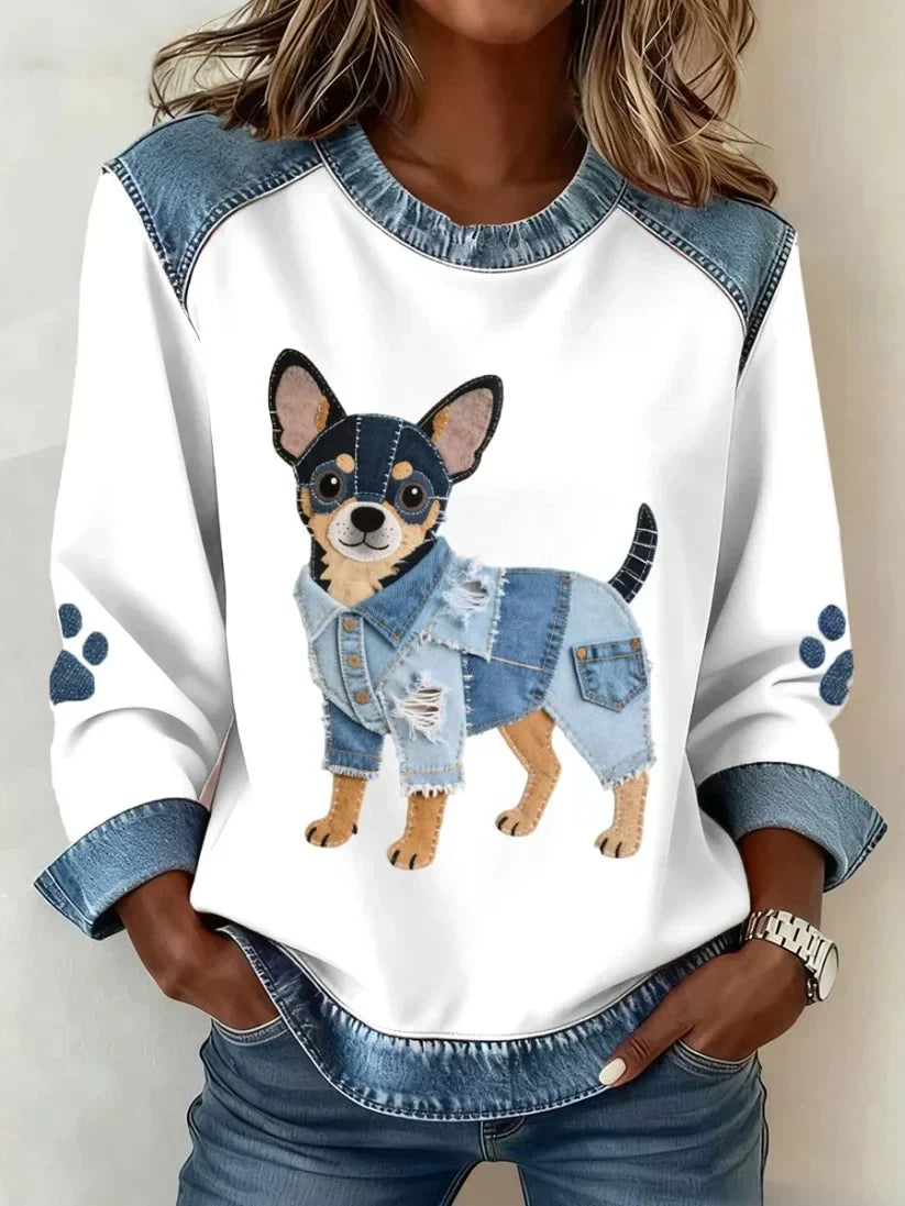 Lilah™ – Patchwork Dachshund Genser
