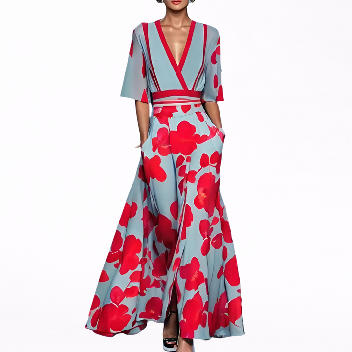 Valentina | Elegantiška Maxi Suknelė su Giliais Iškirptais" can be rewritten as:

"Valentina | Stilinga Maxi Suknelė su Išskirtiniais Iškirptais