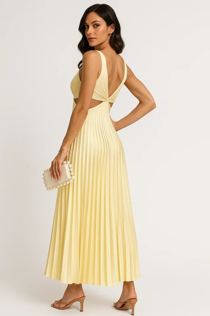 Bellezza Dress | Pleated Ruffle Dress