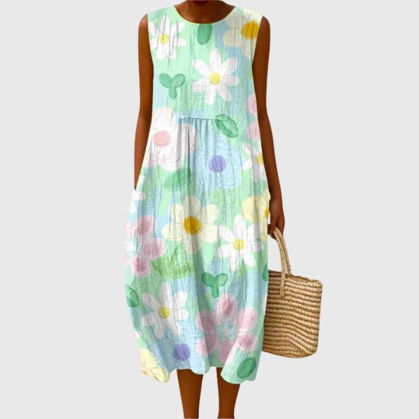 Erin | Midi Dress in Pastel Blossom
