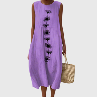 Emma | Violetinė Midi Suknelė Bloom
