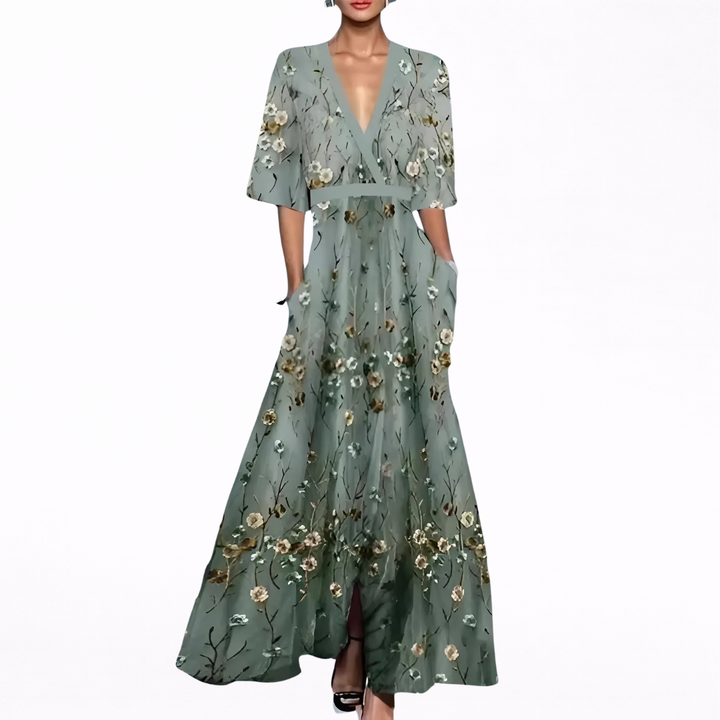 Valentina | Elegantiška Maxi Suknelė su Giliais Iškirptais" can be rewritten as:

"Valentina | Stilinga Maxi Suknelė su Išskirtiniais Iškirptais