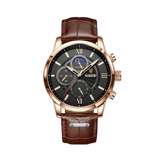 LIGE™ | Elegant herreklokke med månedefase og premium detaljer