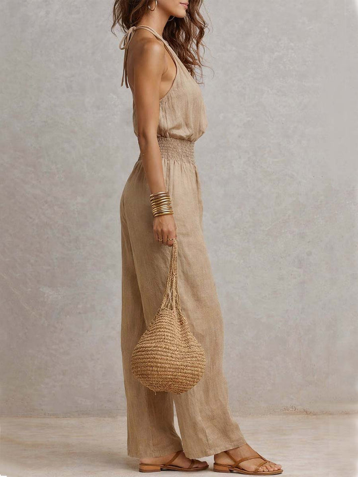 Valeria | Elegant Halter Jumpsuit