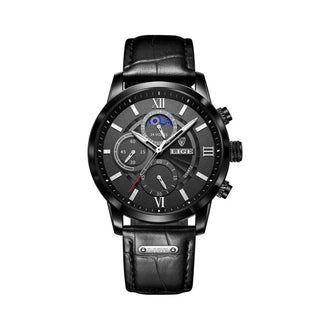 LIGE™ | Elegant herreklokke med månedefase og premium detaljer