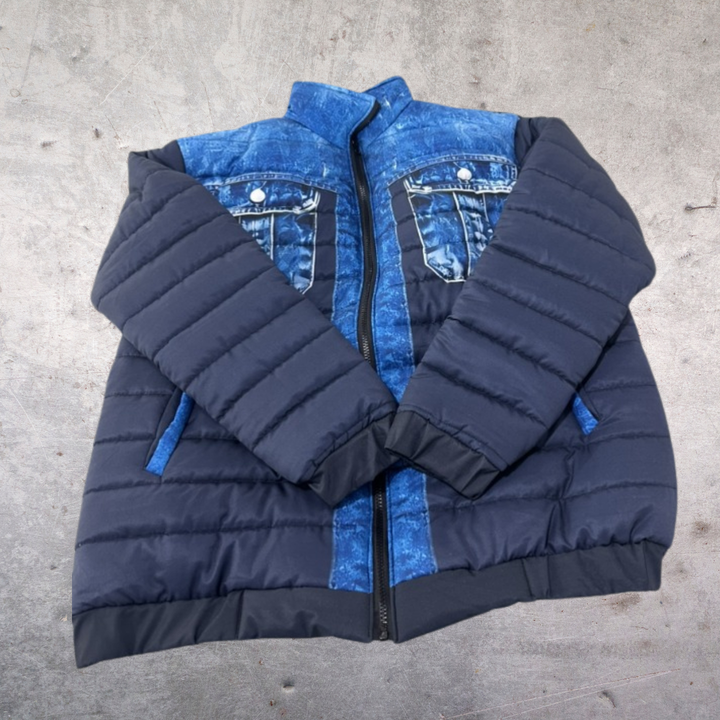 Kevin™ | Hybrid matelassé-jakke i denim