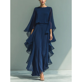 Aurora | Elegantiškas Chiffon Komplektas su Ruffles
