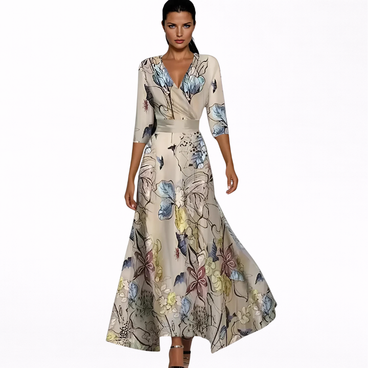 Emilia | Elegantiška Maxi Gėlių Suknelė