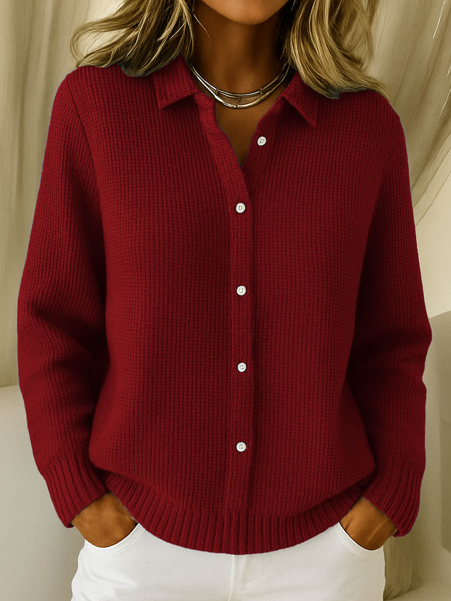 Maeve | Klassisk Strikket Cardigan med Knapper