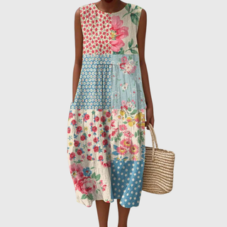 Anna | Midi Patchwork Dress