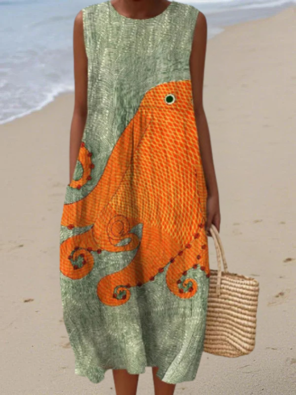 Tess | Oceanico Midi Dress