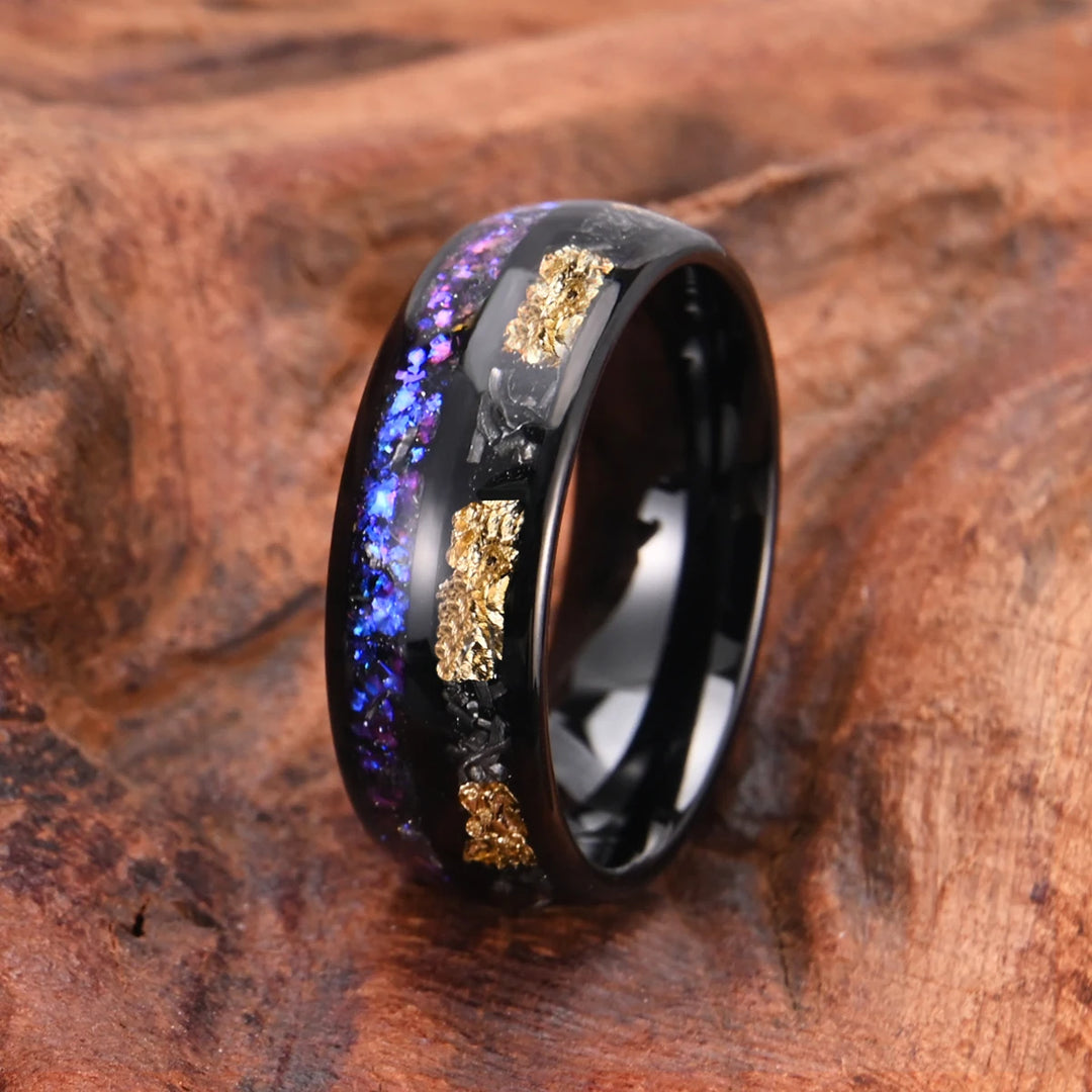 Odin– Nebulainspirert ring med ametyst og stjerneskinn