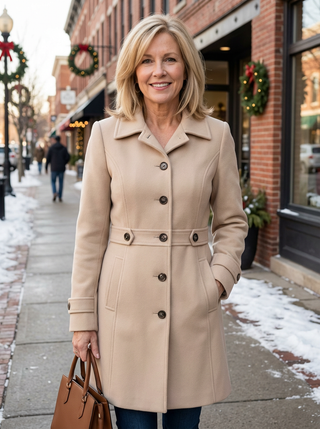 LivOdin Elegant Wool-Blend Coat – Comfortable, Flattering & Timeless