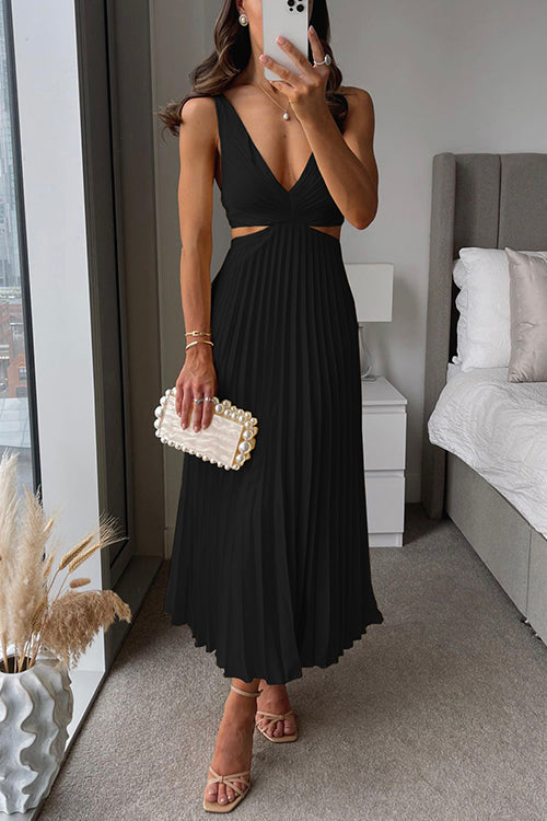Bellezza Dress | Pleated Ruffle Dress