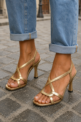 Cassie | Aukštakulniai Sandalai Golden Summer Charm
