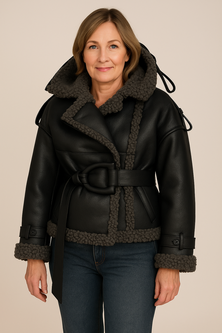 ELVIRA™ | DAMEBELTET Faux Fur-KÅPE