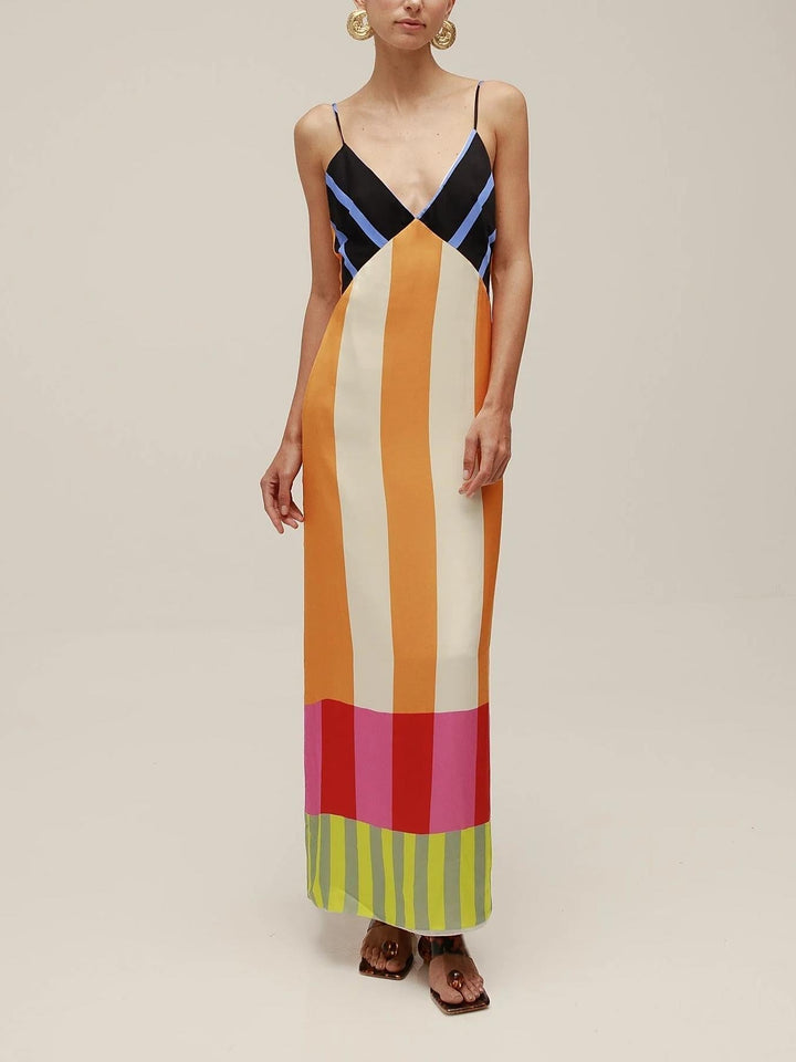 Paloma | Maxi Dress with Colorful Stripes