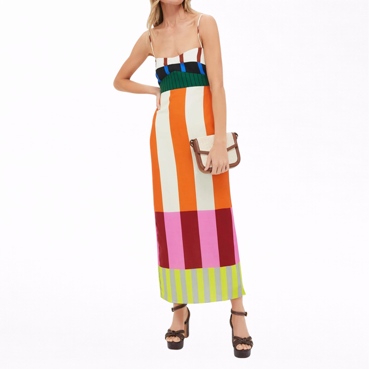 Paloma | Maxi Dress with Colorful Stripes