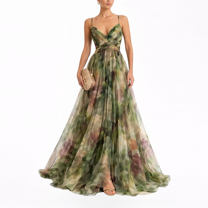 Giselle | Stilinga Maxi suknelė su gėlių motyvais