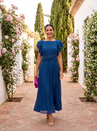 Seraphina | Elegantiška Maxi Suknelė su Susuktomis Juosmeniu