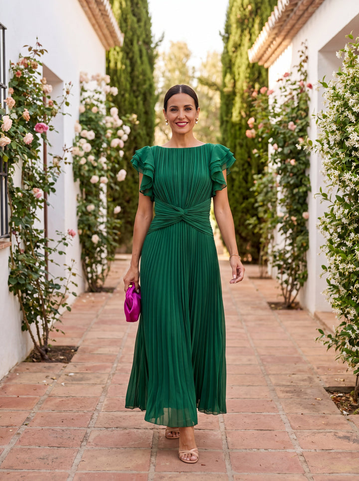 Seraphina | Elegantiška Maxi Suknelė su Susuktomis Juosmeniu