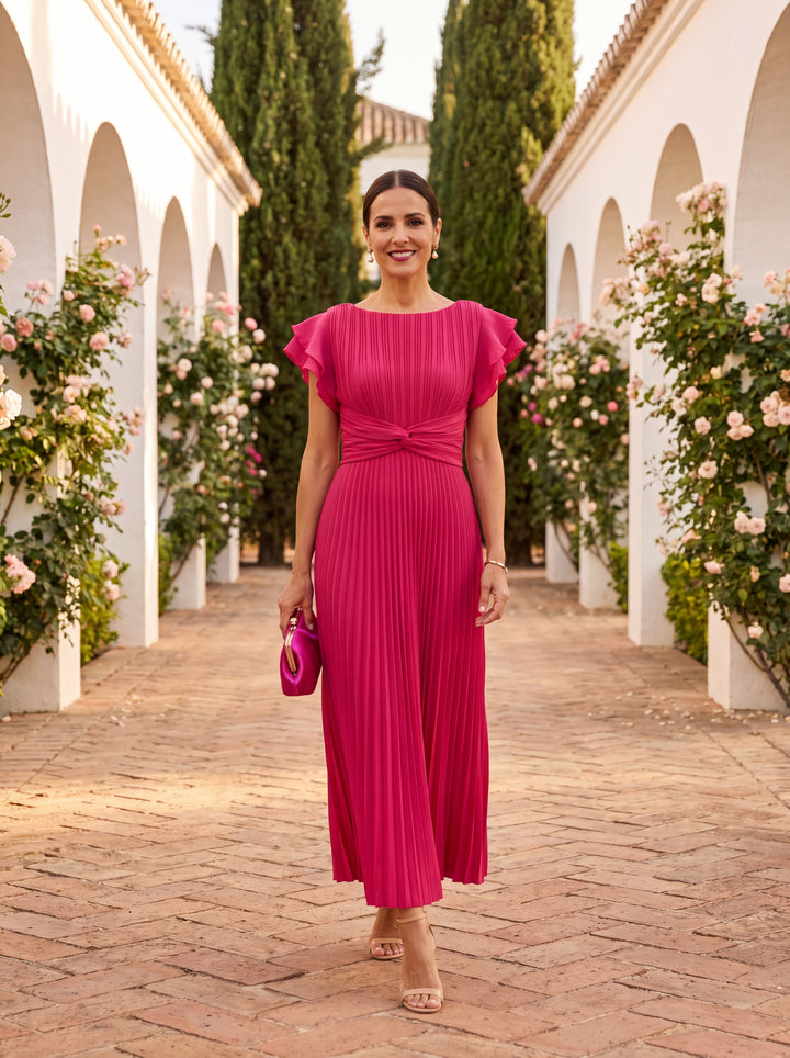 Seraphina | Elegantiška Maxi Suknelė su Susuktomis Juosmeniu