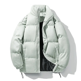 2025 homens inverno parkas jaqueta moda engrossar à prova de frio cor sólida casaco masculino gola manga longa solto homem outerwear