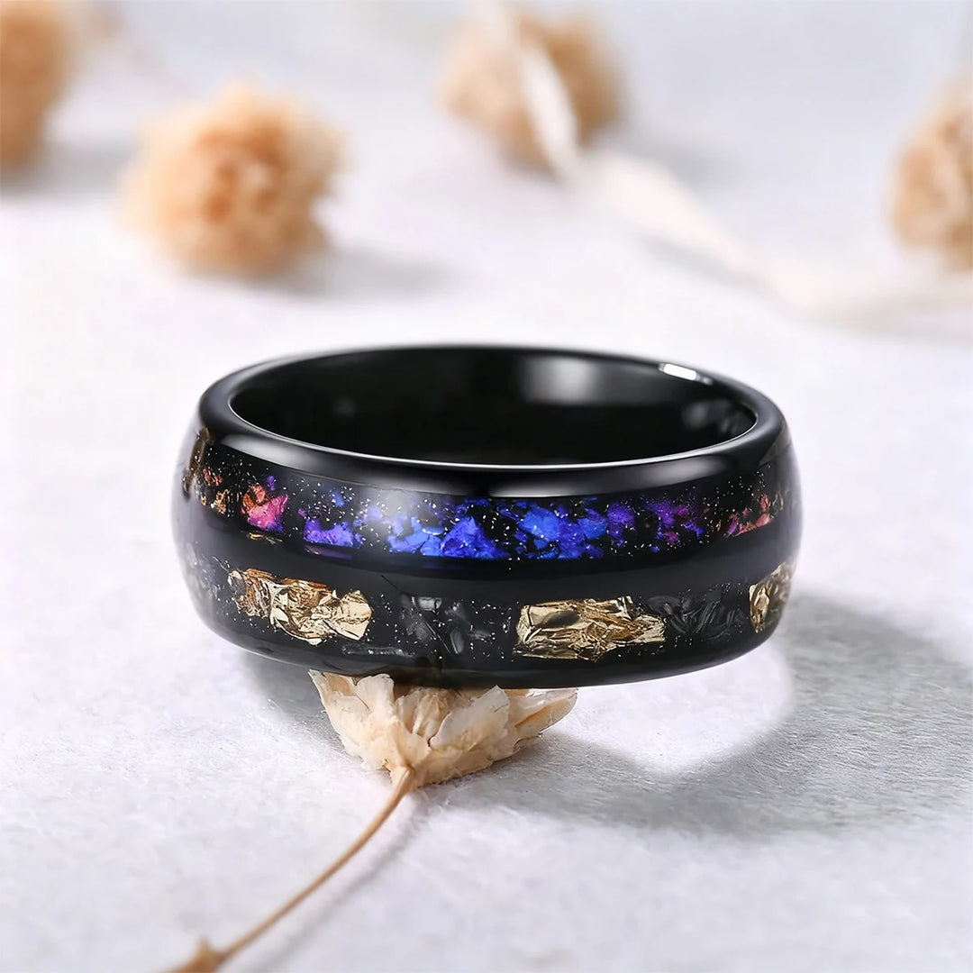 Odin– Nebulainspirert ring med ametyst og stjerneskinn