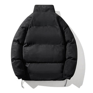 2025 homens inverno parkas jaqueta moda engrossar à prova de frio cor sólida casaco masculino gola manga longa solto homem outerwear