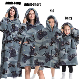 Winter Women Clothes Adult Children Plush Fleece Hoodies Homewear Pajamas Super Warm Hooded Sweatshirts Pullover Tops Oversized