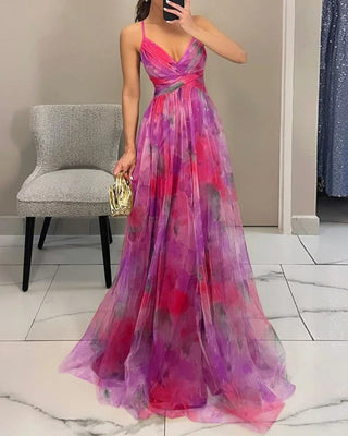 Giselle | Stilinga Maxi Suknelė su Gėlių Motyvais