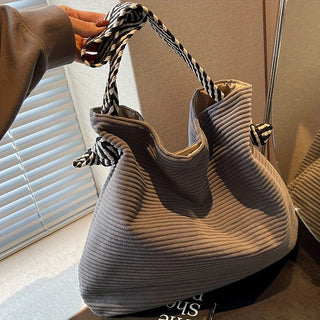 Bolsa tote de veludo fashion feminina, bolsa de ombro casual, grande capacidade, deslocamento diário, sacolas de compras, bolsa de telefone