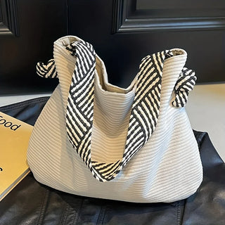 Bolsa tote de veludo fashion feminina, bolsa de ombro casual, grande capacidade, deslocamento diário, sacolas de compras, bolsa de telefone