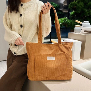 Bolsa tote de ombro de veludo feminino, bolsa casual de moda de grande capacidade para sair, bolsas e bolsas designer