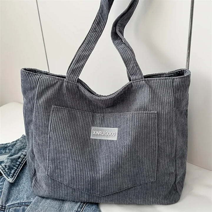 Bolsa tote de ombro de veludo feminino, bolsa casual de moda de grande capacidade para sair, bolsas e bolsas designer