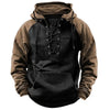 Men's Casual Hoodie Sweatshirt Autumn Winter Color Block Oversized Workwear Jacket Youth Fashion Polyester Blend Long Sleeve