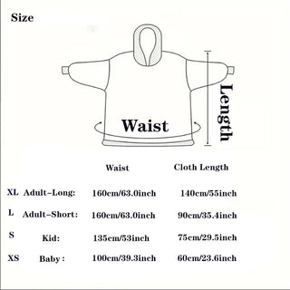 Winter Women Clothes Adult Children Plush Fleece Hoodies Homewear Pajamas Super Warm Hooded Sweatshirts Pullover Tops Oversized