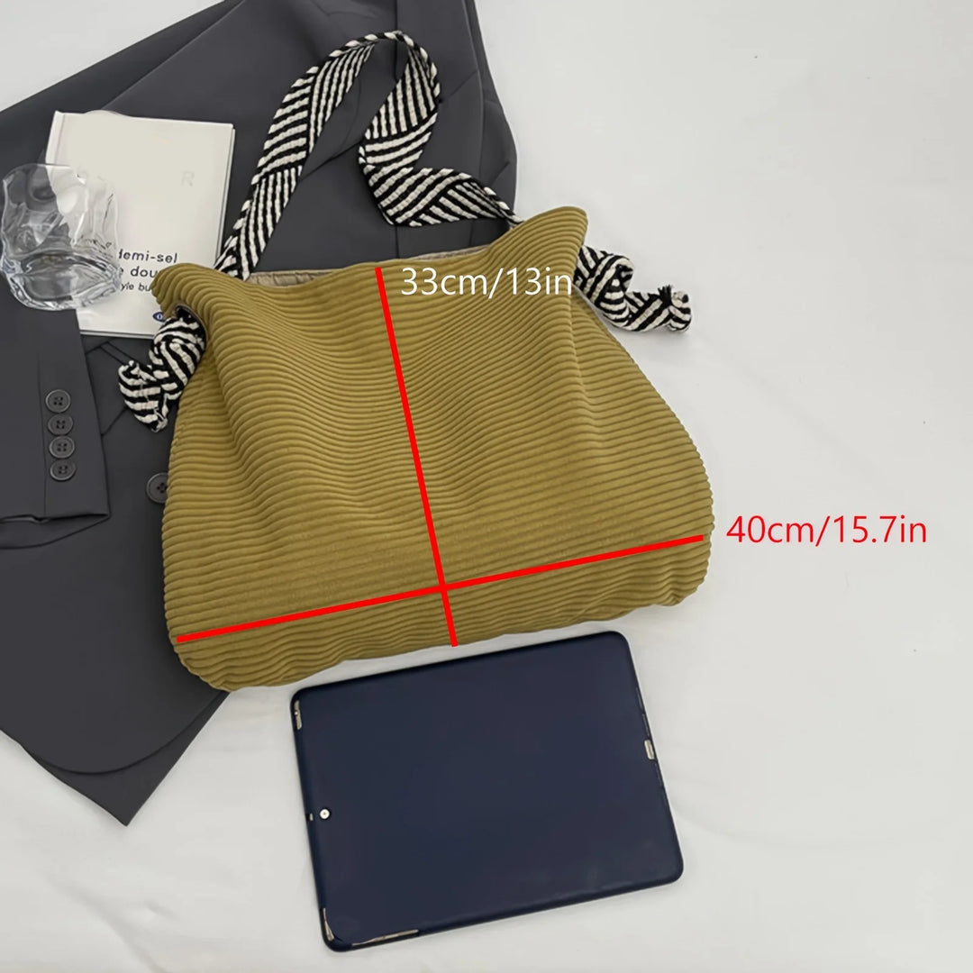 Bolsa tote de veludo fashion feminina, bolsa de ombro casual, grande capacidade, deslocamento diário, sacolas de compras, bolsa de telefone