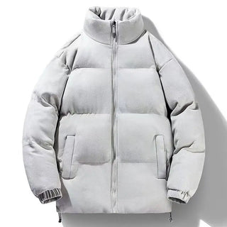 2025 homens inverno parkas jaqueta moda engrossar à prova de frio cor sólida casaco masculino gola manga longa solto homem outerwear
