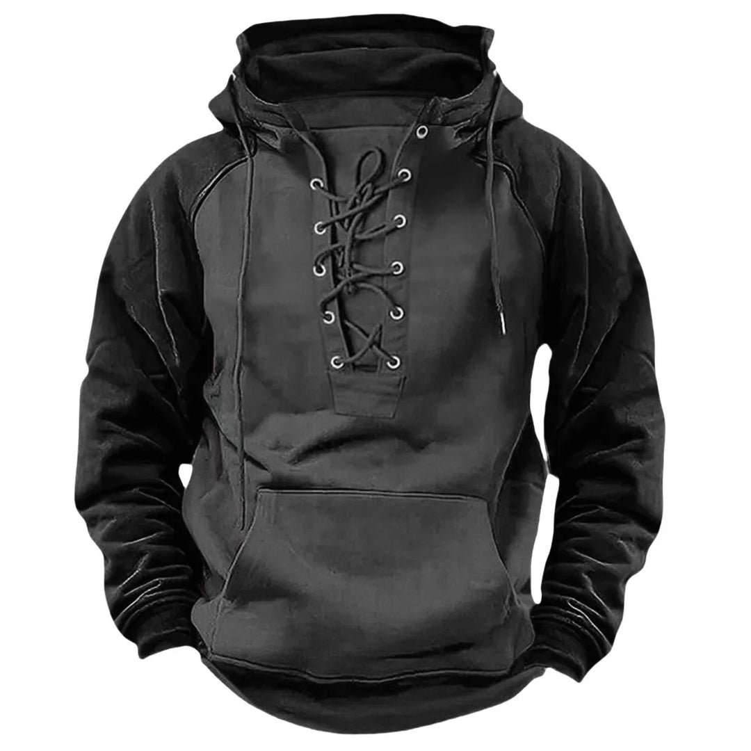Men's Casual Hoodie Sweatshirt Autumn Winter Color Block Oversized Workwear Jacket Youth Fashion Polyester Blend Long Sleeve