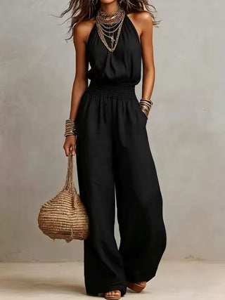 Valeria | Elegant Halter Jumpsuit