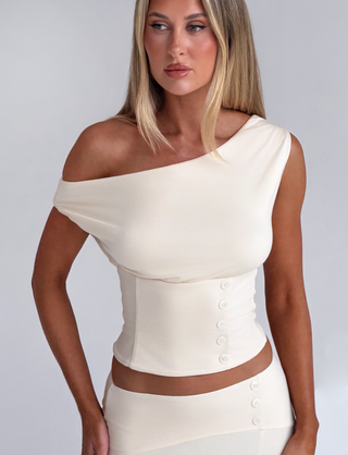 ALYSSA KREMAS OFF-SHOULDER TOP