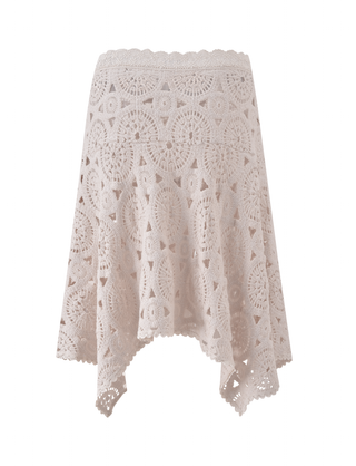 SYNTHIA NERTAS MIDI Skirt - Cream