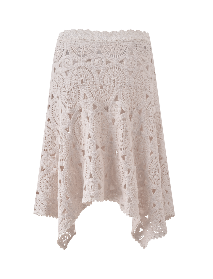 SYNTHIA NERTAS MIDI Skirt - Cream