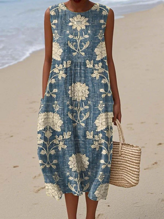 Belle | Boho Stiliaus Midi Suknelė