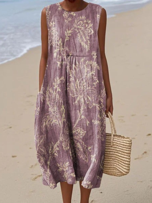 Mia | Midi Dress with Floral Design