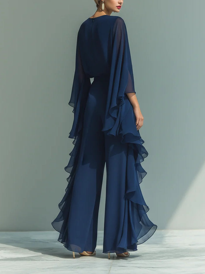 Aurora | Elegantiškas Chiffon Komplektas su Ruffles