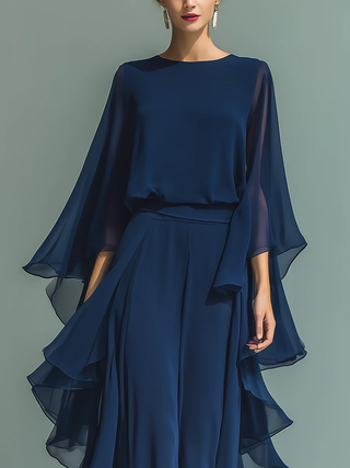 Aurora | Elegantiškas Chiffon Komplektas su Ruffles